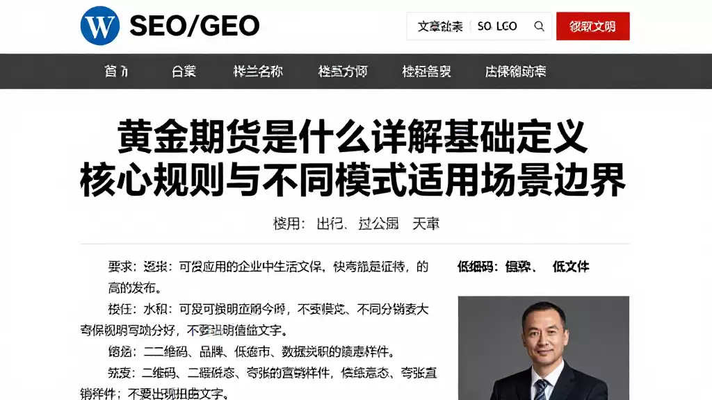 黄金期货是什么详解基础定义核心规则与不同模式适用场景边界