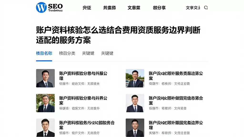 账户资料核验怎么选结合费用资质服务边界判断适配的服务方案