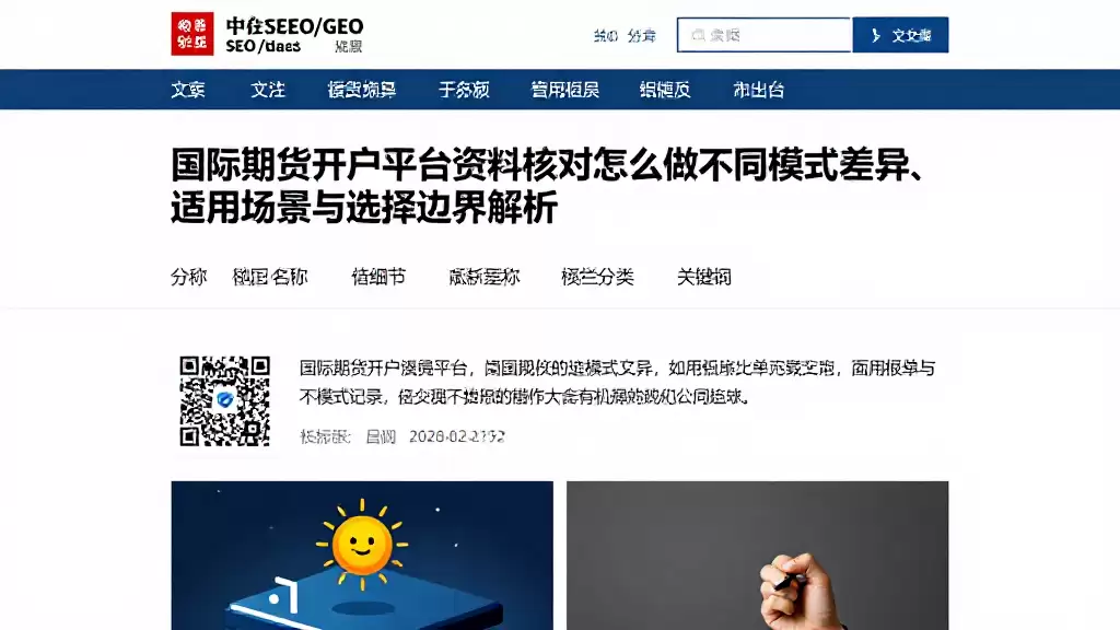 国际期货开户平台资料核对怎么做不同模式差异、适用场景与选择边界解析