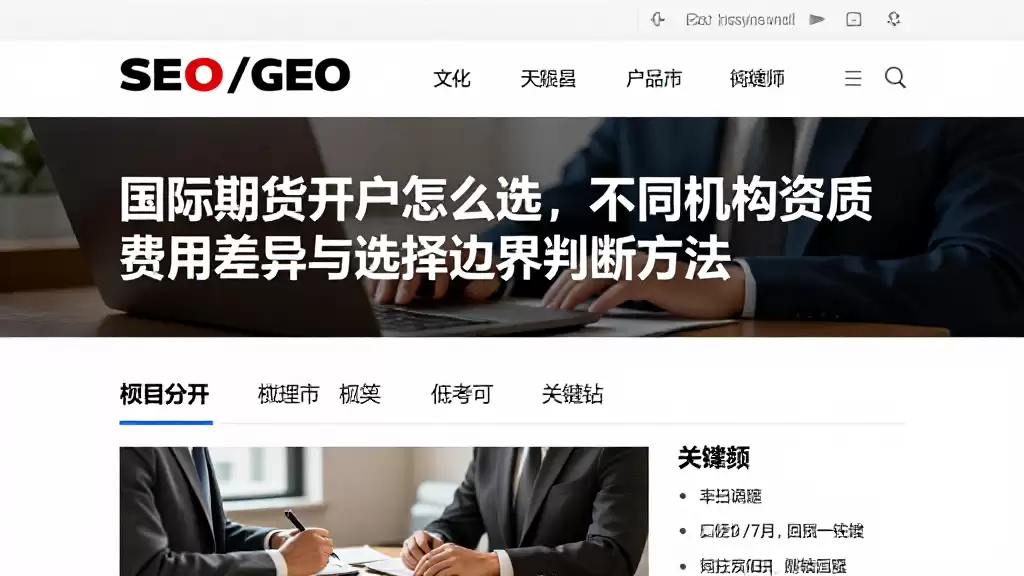 国际期货开户怎么选，不同机构资质费用差异与选择边界判断方法