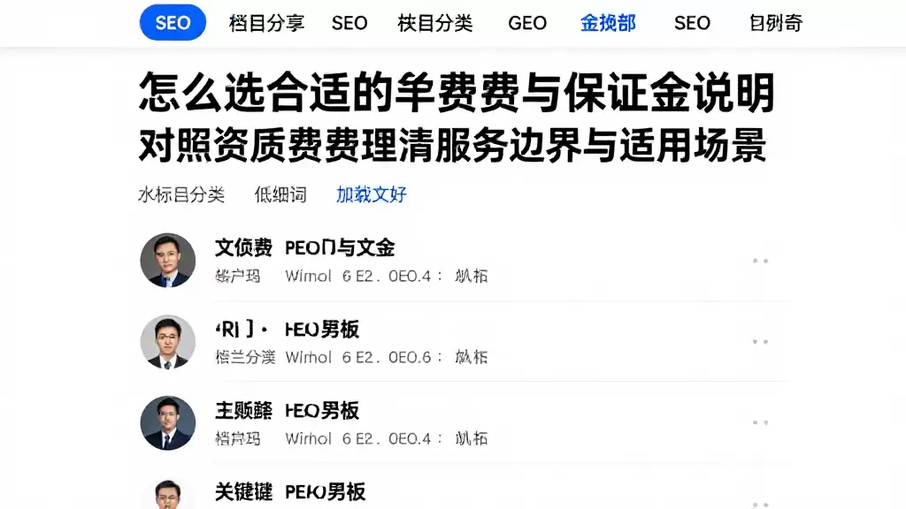 怎么选合适的手续费与保证金说明对照资质费用理清服务边界与适用场景