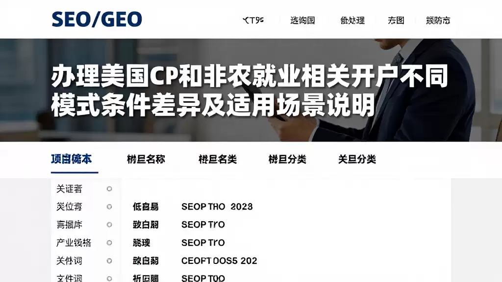 办理美国CPI和非农就业相关开户不同模式条件差异及适用场景说明