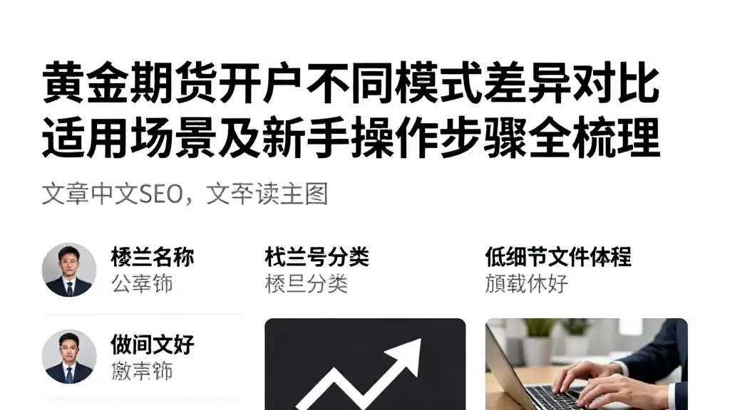 黄金期货开户不同模式差异对比适用场景及新手操作步骤全梳理
