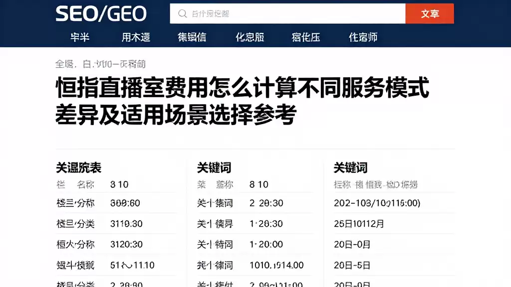 恒指直播室费用怎么计算不同服务模式差异及适用场景选择参考