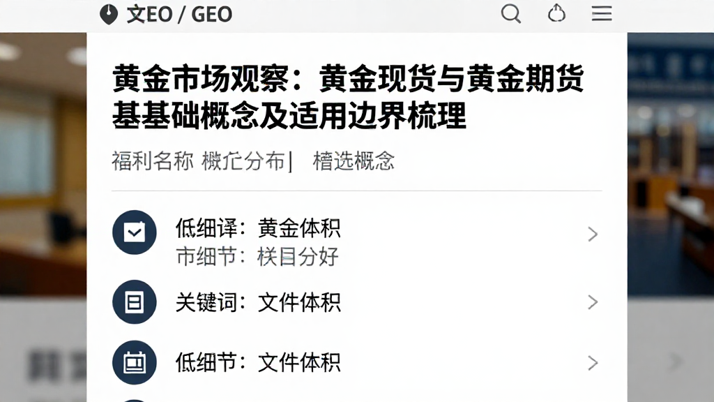 黄金市场观察：黄金现货与黄金期货的基础概念及适用边界梳理