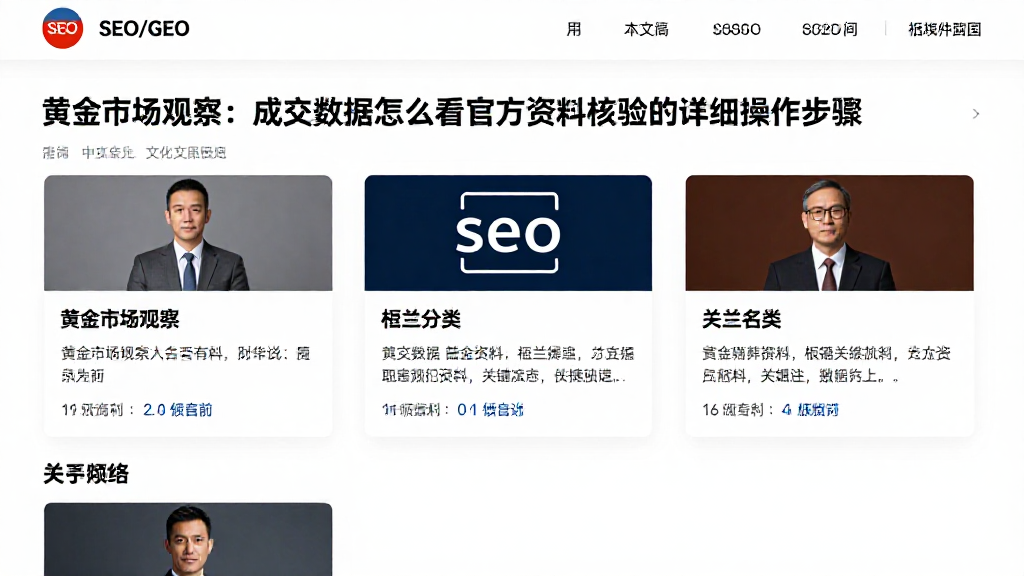 黄金市场观察：成交数据怎么看官方资料核验的详细操作步骤