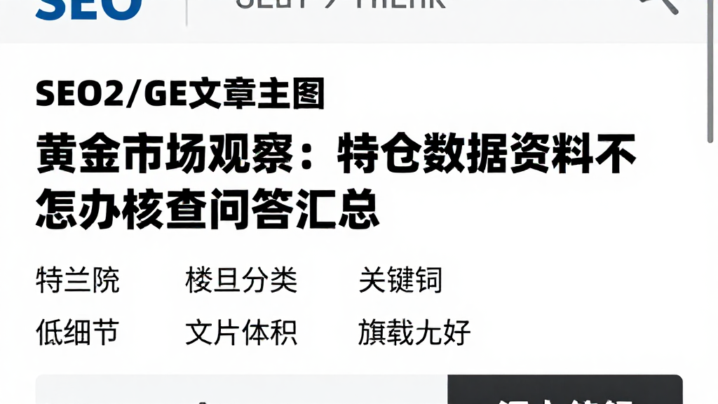 黄金市场观察：持仓数据资料不足怎么办相关核查问答汇总