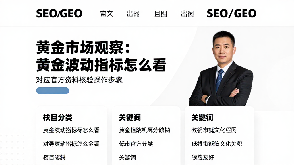 黄金市场观察：黄金波动指标怎么看对应官方资料核验操作步骤